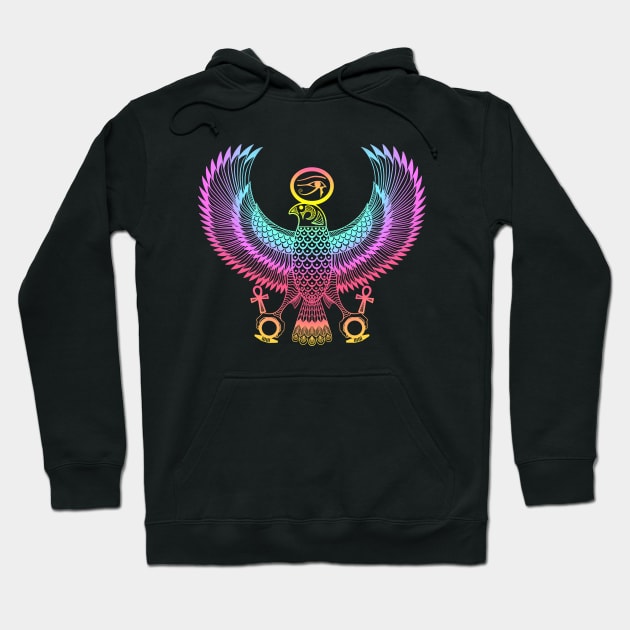 Ancient Egyptian God Horus as Royal Falcon Hoodie by OccultOmaStore